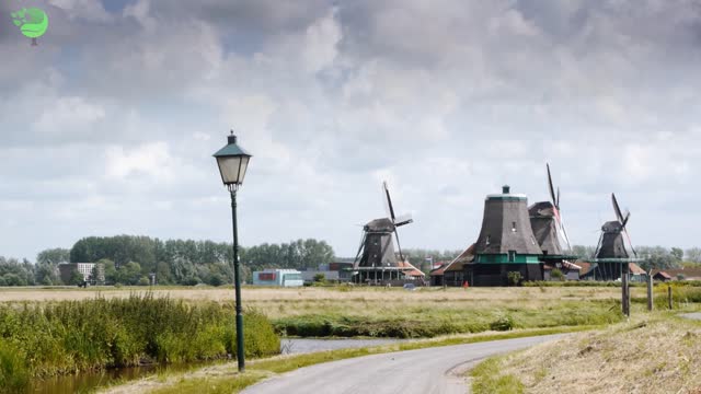 Wind mill landscape scenery