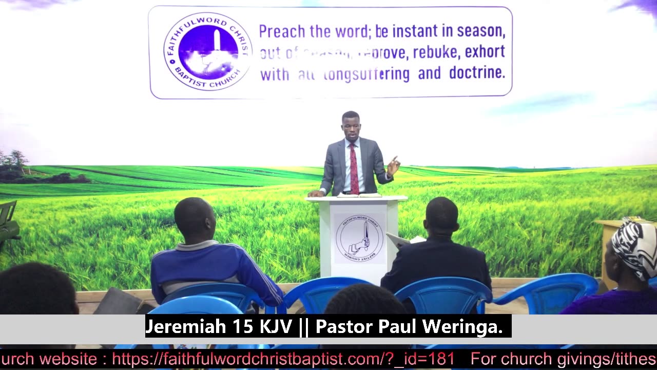 Jeremiah 15 KJV || Pastor Paul Weringa.