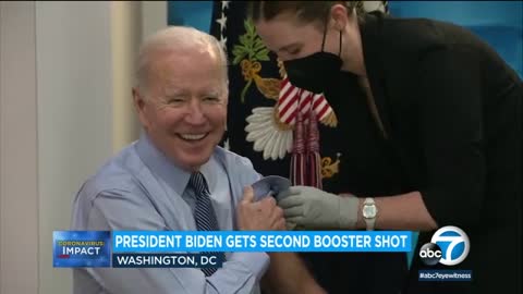 President Joe Biden receives 2nd COVID booster, presses Congress on virus funds