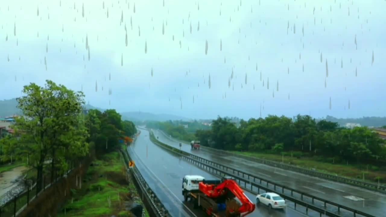 Rain Video, Heavy Rain Sound, Nature Sound, Calm, Relaxation, Meditation