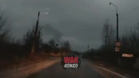 Ukrainian artillery hitting Stratonavtov Street, Donetsk