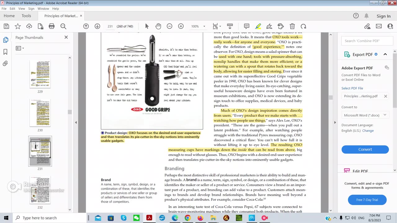 8/3/2023 Principles of Marketing- Chapter 8:: Products, Services, and Brands