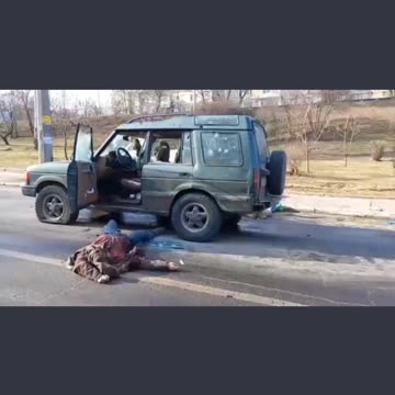 Ukraine Russia War Car left destroyed