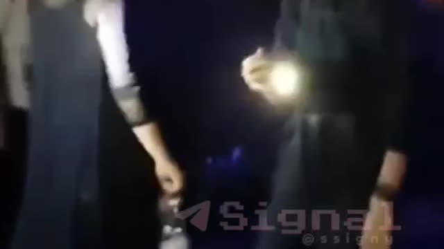 Russians walking and singing Kaytusha in Latvia was stopped