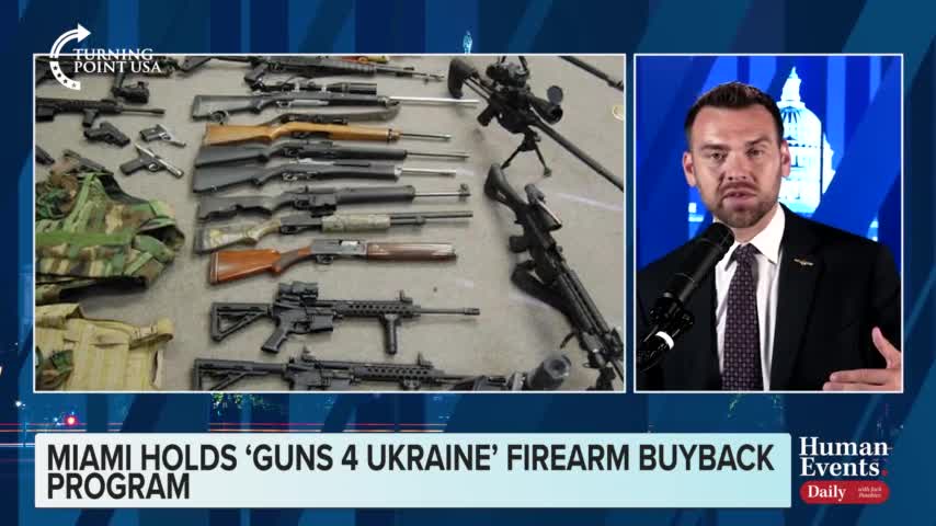 Jack Posobiec reacts to Miami holding a "Guns 4 Ukraine" firearm buyback program