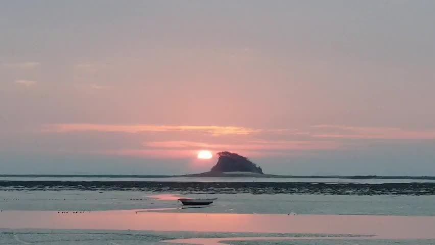 The first sunset to greet the new year