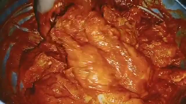 Making of tandoori chicken