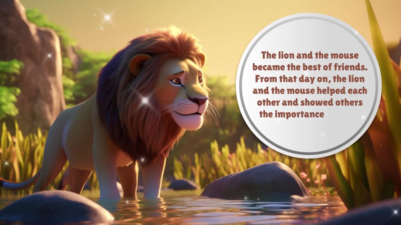The Kind Lion And The Helpful Mouse