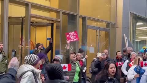 In Front of the Canadian Embassy in NYC, Activists Show Their Support for the People of Canada