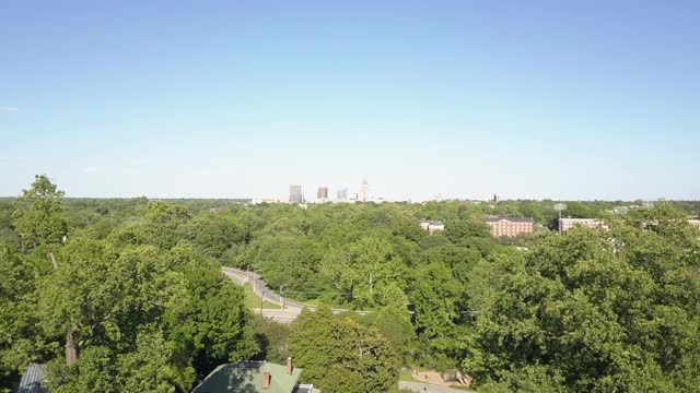 Above Greensboro on sunny day