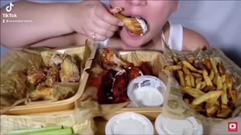 Chicken wings asmr wingstop