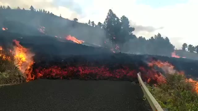 LA PALMA VOLCANO LAVA FLOW