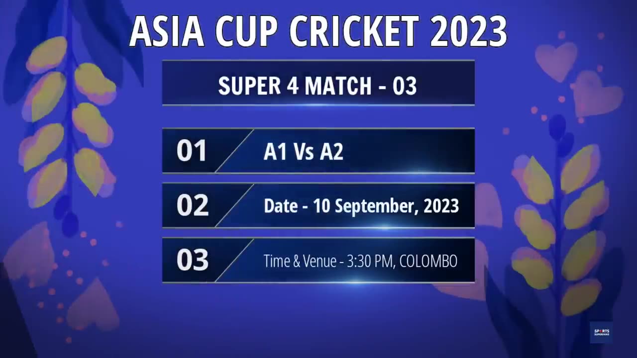 Asia cup schedule 2023