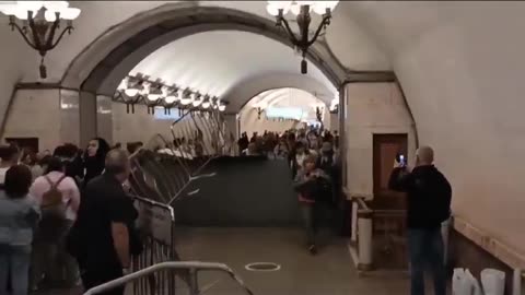 This is Arbatskaya Station in Moscow. It's also a bomb shelter in case of