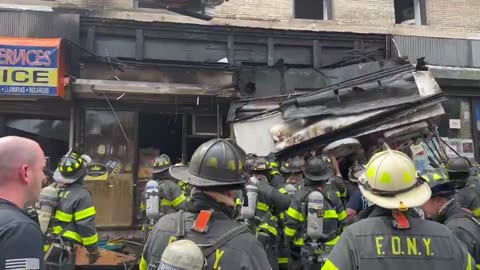 Roof Collapses on Fire Fighters FDNY in Manhattan 6/29/24