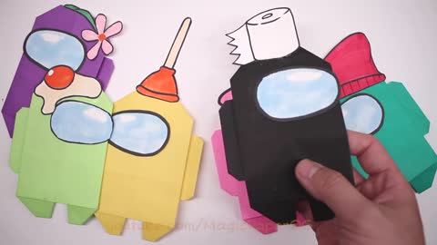 Origami AMONG US step by step How to craft Among Us