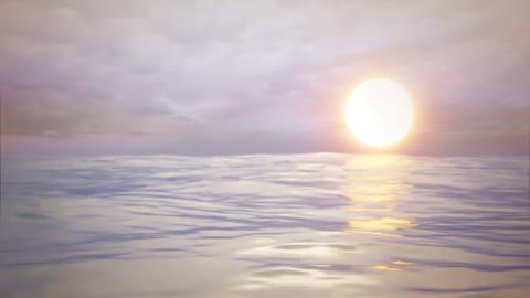 Ocean sea sun sky reflection sunset sunrise animated nature