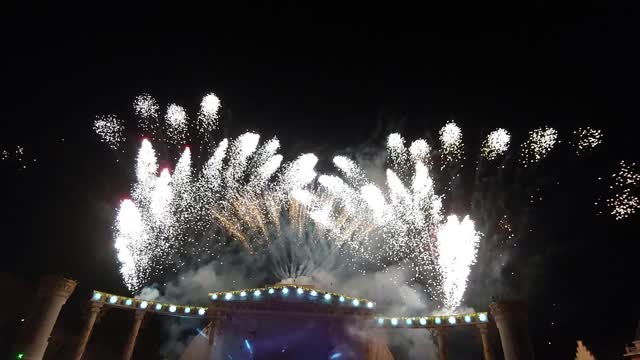 Fireworks at Everland in Korea in winter 2018