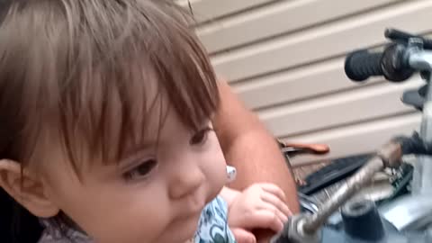 Skyla on her first motorcycle