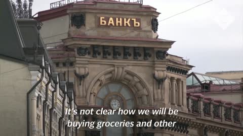 Russian queue for cash as sanction cause rouble to tumble !Ukraine crisis