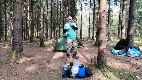 Wildcamping clearing down.