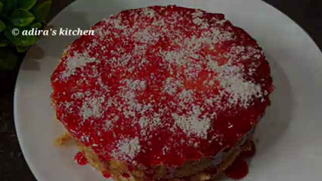 Coconut Sponge Cake recipe without oven without egg/(Eggless Honey Cake)/Adiras kitchen