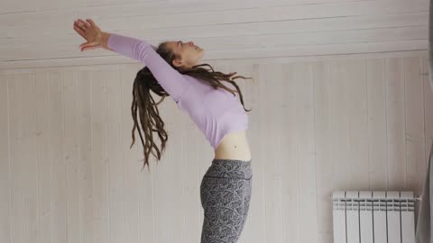 Young Girl Doing Exercise
