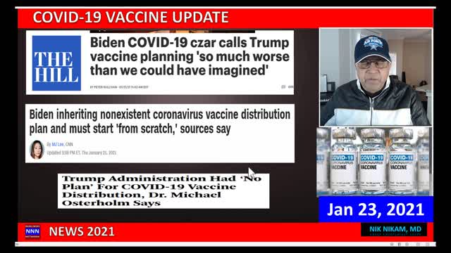 COVID 19 VACCINE STATUS IN THE US AND WORLD JAN 23 2021