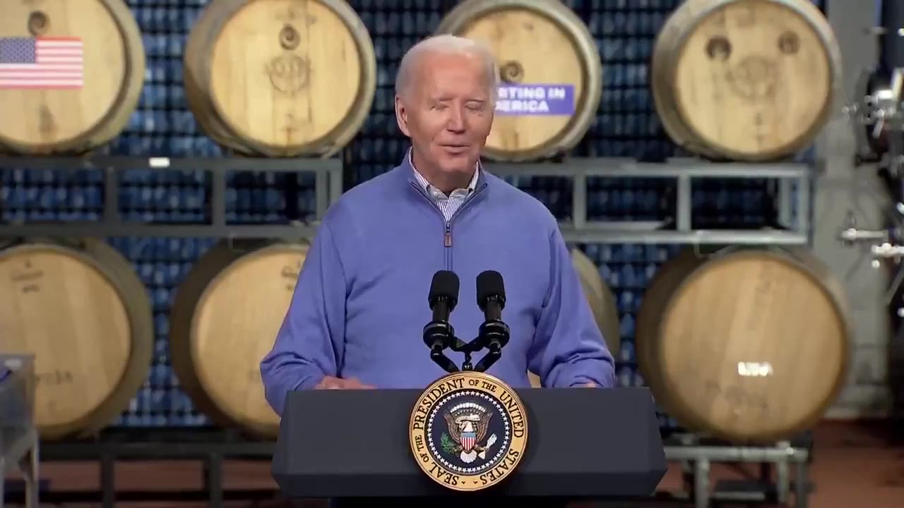 Joe Biden Slur-Whispering At The Brewery