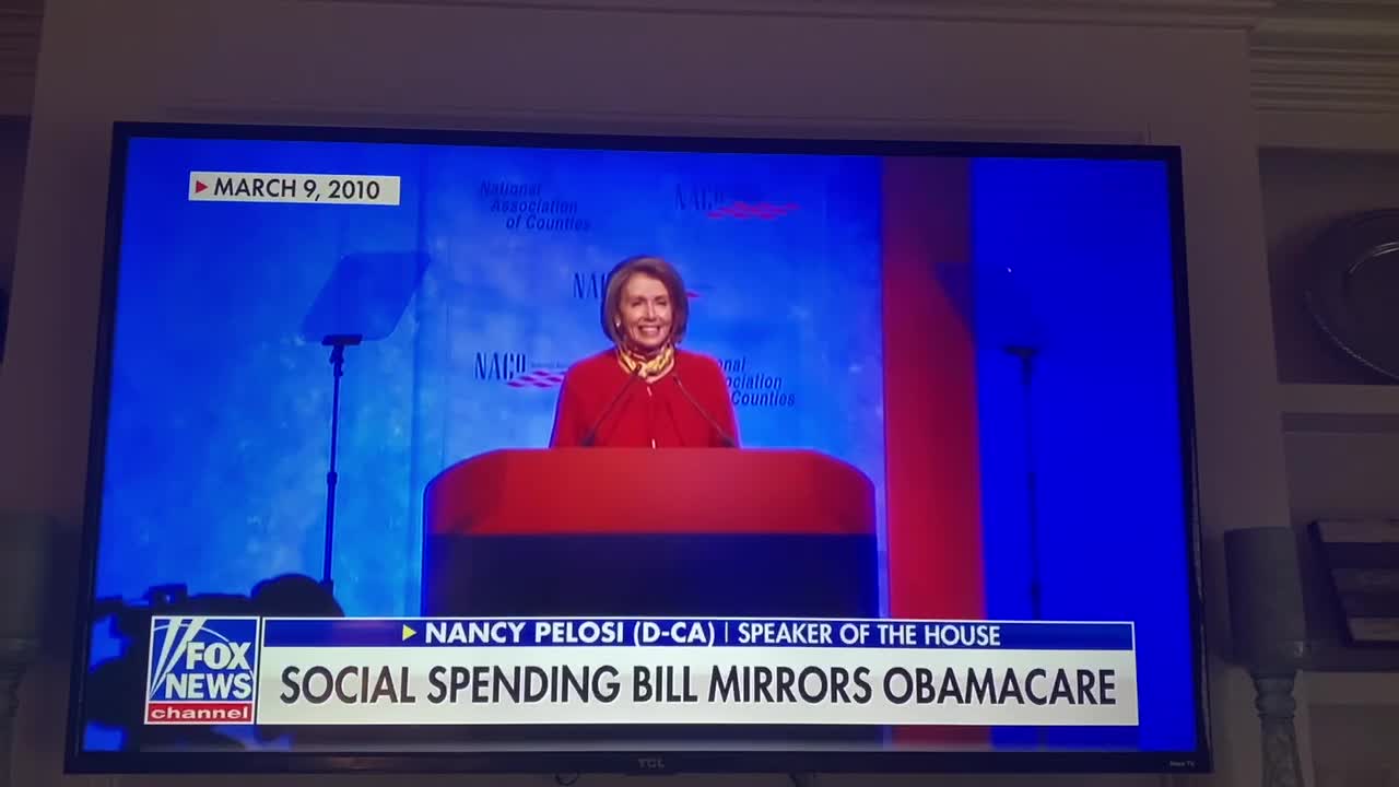 Pelosi in 2009 on passing the bill