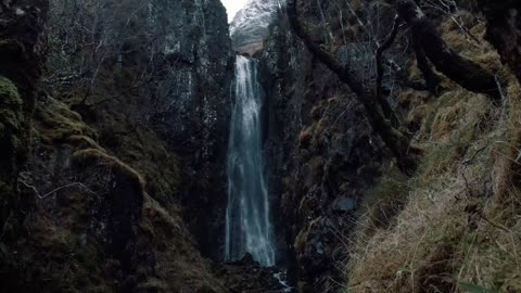 Waterfall over the mountain..