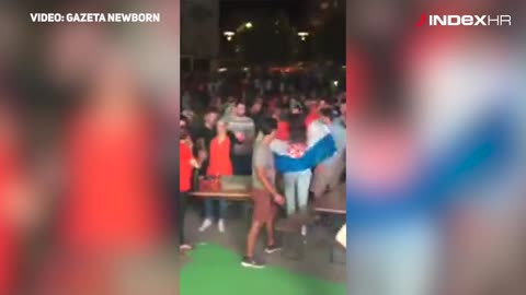 Ovako se u Prištini gledala utakmica između Hrvatske i Engleske