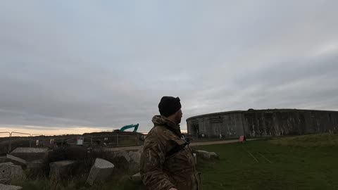Going to do a vlog next to a lighthouse at Hurst castle.