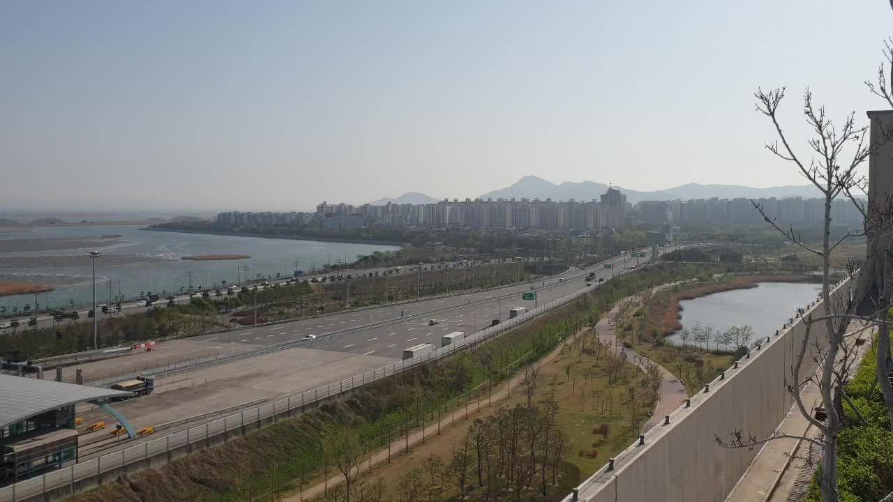 a rooftop landscape