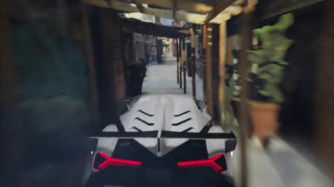 Lamborghini Racing in 3D streets. Car Animation in Blender Cycles #shorts