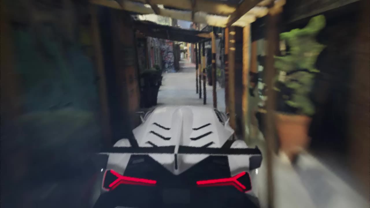 Lamborghini Racing in 3D streets. Car Animation in Blender Cycles #shorts