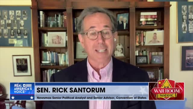 Rick Santorum briefs Steve Bannon on Convention of States