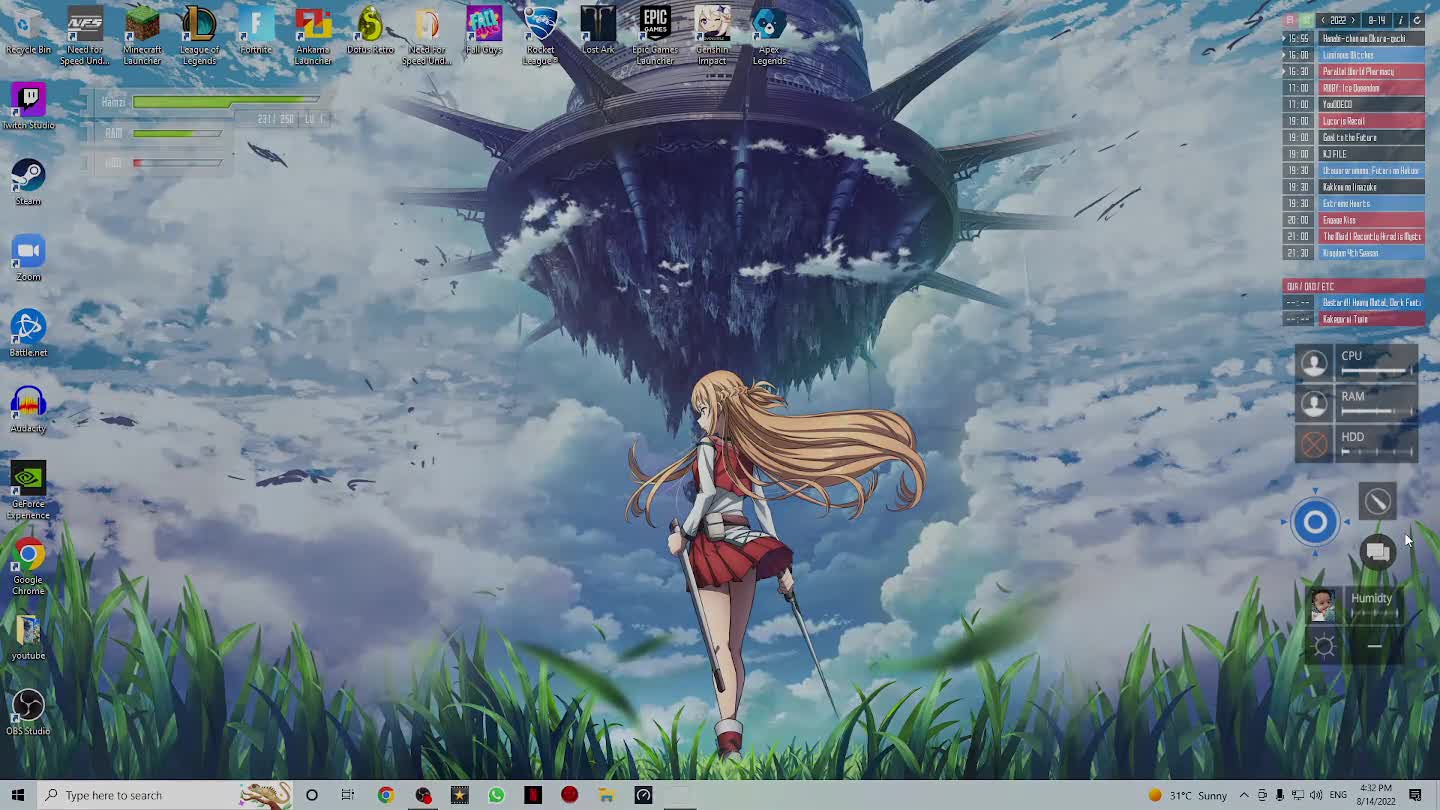 SAO Wallpaper for PC and logout