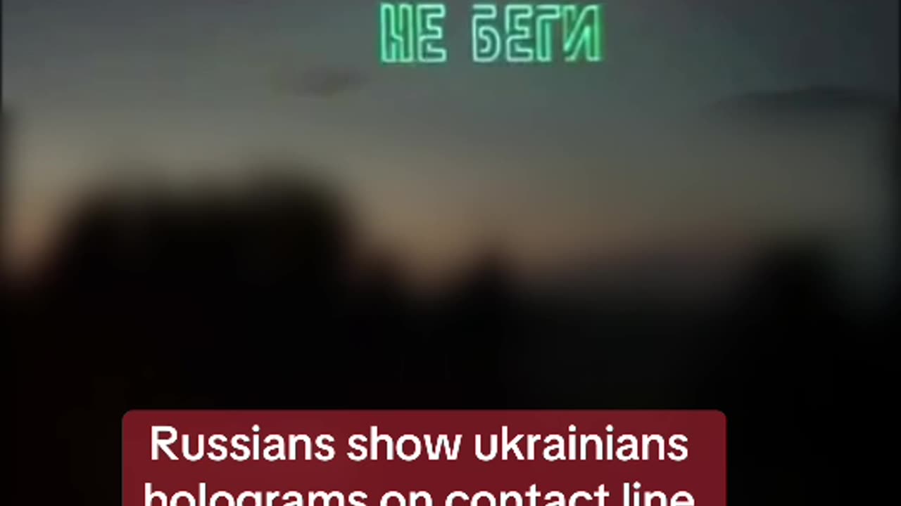 Victory day hologram on russian ukraine contact lines