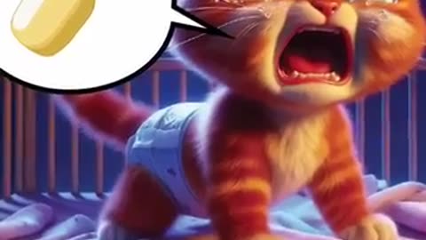 Kitten Party After Exhausted Mother Cat Meltdown #funny #catlover #cuteanimals #cartoon