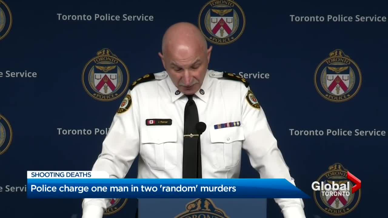 Police charge one man in two “random” murders in Toronto