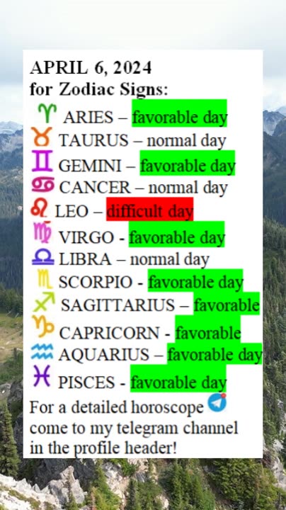 APRIL 6, 2024 for Zodiac Signs