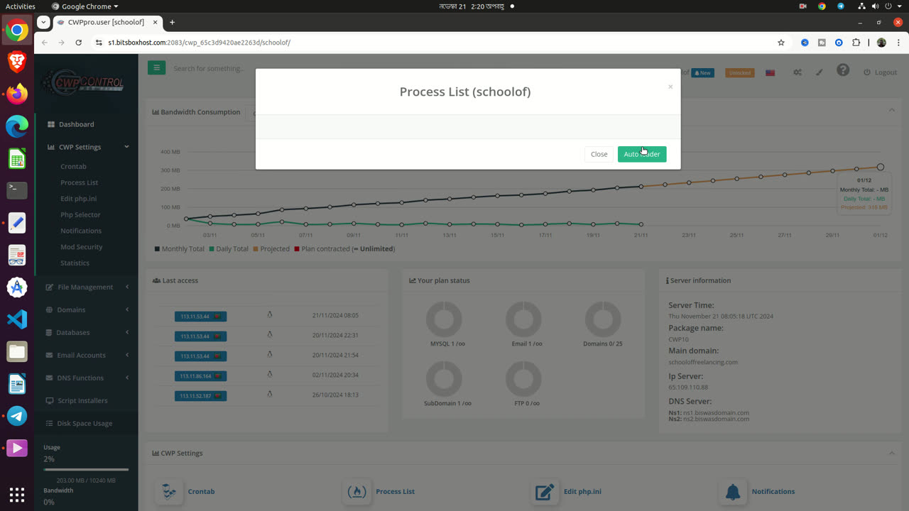 Control Web Panel or CWP Installation Linux