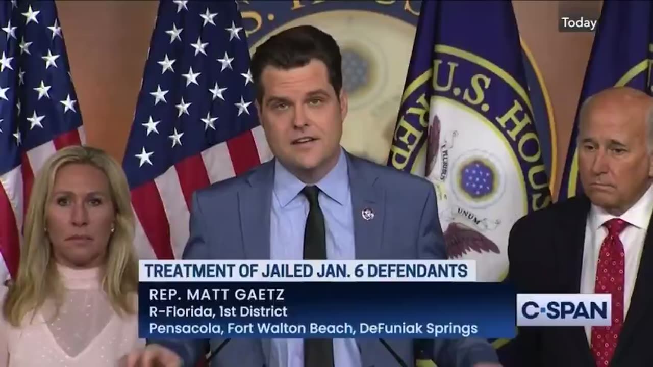 Replace the Jan 6th prisoners with the people who put them there! Go Gaetz!