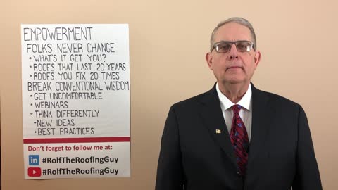 Are you ready to be empowered? Ready to think differently about roofs? With #RolfTheRoofingGuy