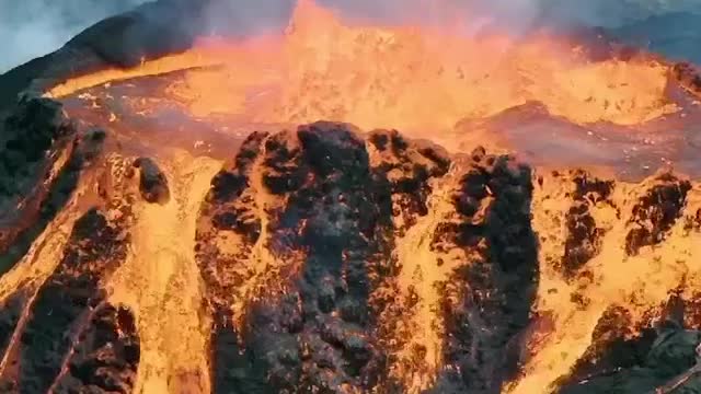 A breathtaking shot of a great volcano in Iceland