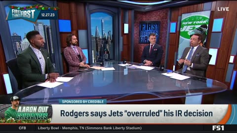 FIRST THINGS FIRST Nick Wright reacts Aaron Rodgers says Jets overruled his IR decision