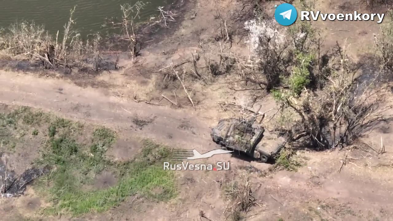 Another knocked out Ukrainian Abrams tank, Sokol Direction