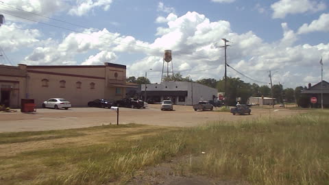 South bound CN Train at Flora, Mississippi