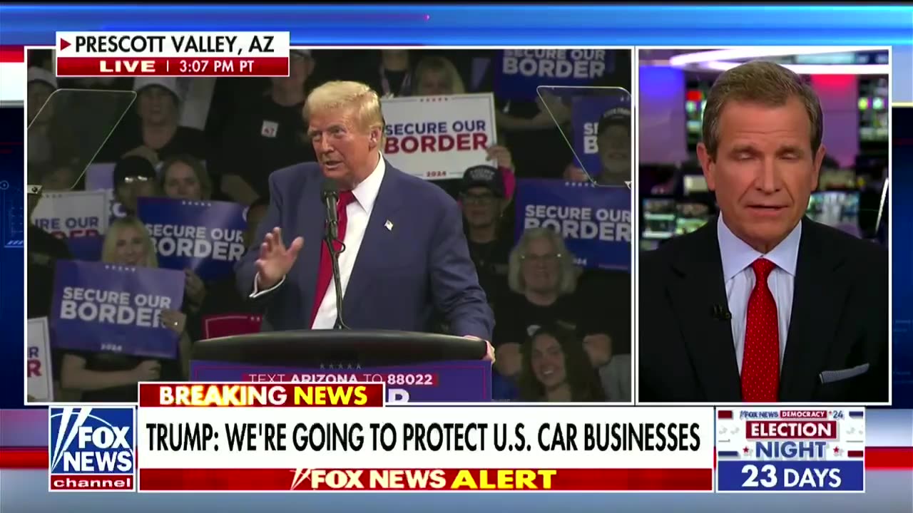 Fox News Cuts Away as Trump Launches Attack on 'Fake News' at Arizona Rally